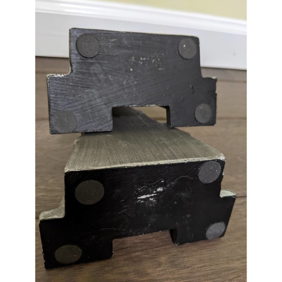 Set lot 2 heavy Resin Silver Eiffel Tower Bookends office home decor paris - Picture 5 of 6